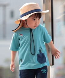 BEAMS mini | メッシュ ポケット 昆虫 Tシャツ 2026SS （吸水速乾・UVカット）カジュアル 外遊び プチプラ 保育園 通学 定番(Tシャツ/カットソー)