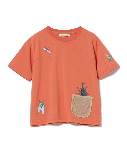 BEAMS mini(ビームスミニ)の「メッシュ ポケット 昆虫 Tシャツ 2026SS (吸水速乾・UVカット)カジュアル 外遊び プチプラ 保育園 通学 定番(Tシャツ/カットソー・キッズ・オレンジ/ロイヤルブルー/ブラウン系その他2・100/110/130/90/120)」の7枚目の写真