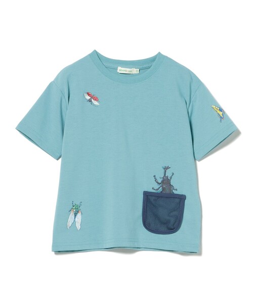 BEAMS mini(ビームスミニ)の「メッシュ ポケット 昆虫 Tシャツ 2026SS (吸水速乾・UVカット)カジュアル 外遊び プチプラ 保育園 通学 定番(Tシャツ/カットソー・キッズ・オレンジ/ロイヤルブルー/ブラウン系その他2・100/110/130/90/120)」の13枚目の写真