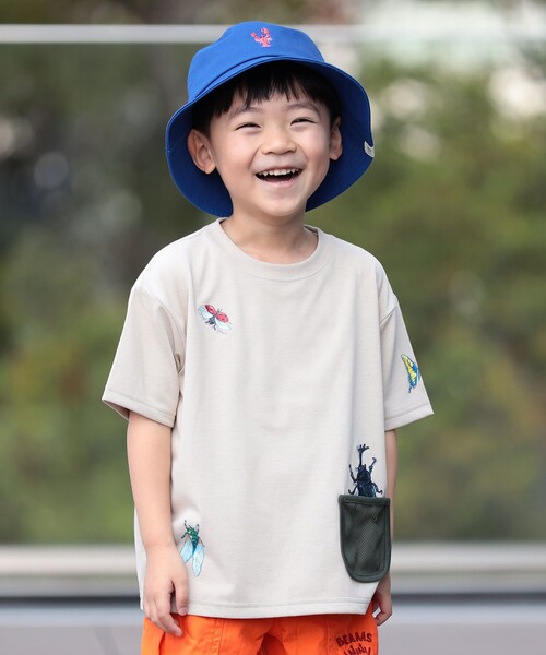 BEAMS mini(ビームスミニ)の「メッシュ ポケット 昆虫 Tシャツ 2026SS (吸水速乾・UVカット)カジュアル 外遊び プチプラ 保育園 通学 定番(Tシャツ/カットソー・キッズ・オレンジ/ロイヤルブルー/ブラウン系その他2・100/110/130/90/120)」の21枚目の写真