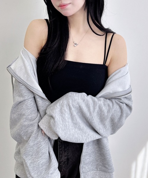 INGNI（イング）の「ベアリブキャミ（キャミソール・レディース・オフホワイト/その他18/その他/ブラック・M）」の2枚目の写真