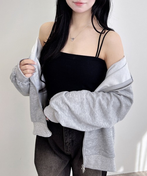 INGNI（イング）の「ベアリブキャミ（キャミソール・レディース・オフホワイト/その他18/その他/ブラック・M）」の12枚目の写真