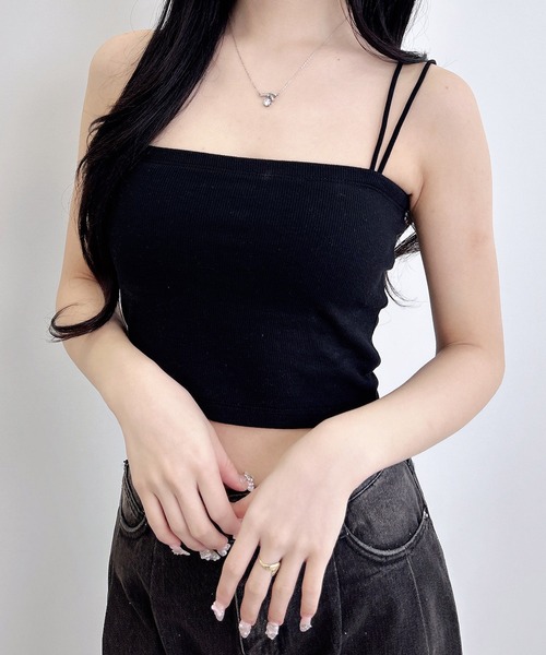 INGNI（イング）の「ベアリブキャミ（キャミソール・レディース・オフホワイト/その他18/その他/ブラック・M）」の13枚目の写真