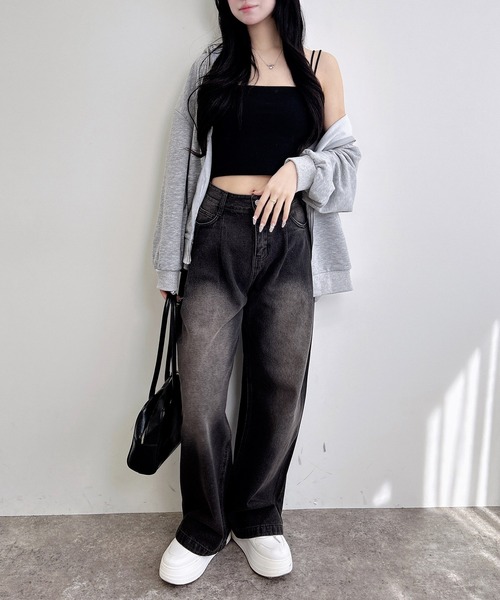 INGNI（イング）の「ベアリブキャミ（キャミソール・レディース・オフホワイト/その他18/その他/ブラック・M）」の7枚目の写真