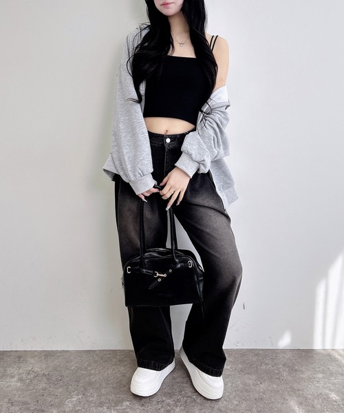 INGNI（イング）の「ベアリブキャミ（キャミソール・レディース・オフホワイト/その他18/その他/ブラック・M）」の8枚目の写真