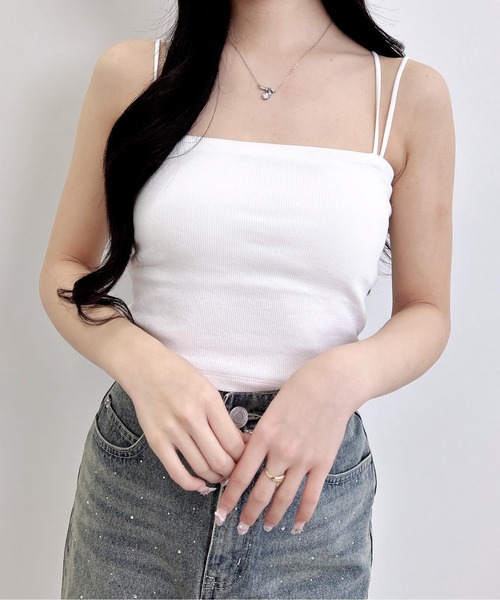 INGNI（イング）の「ベアリブキャミ（キャミソール・レディース・オフホワイト/その他18/その他/ブラック・M）」の15枚目の写真