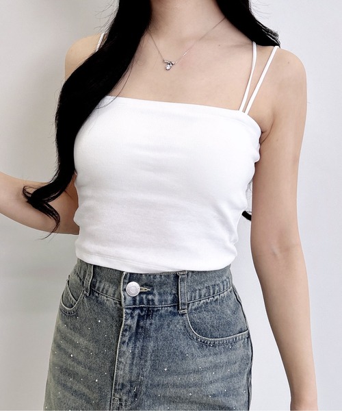 INGNI（イング）の「ベアリブキャミ（キャミソール・レディース・オフホワイト/その他18/その他/ブラック・M）」の16枚目の写真