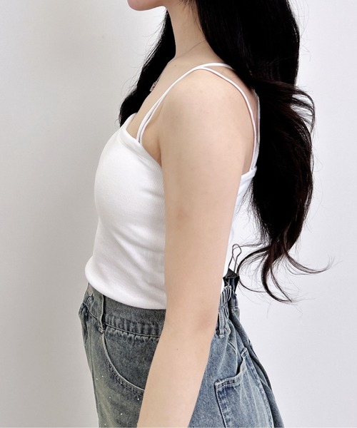 INGNI（イング）の「ベアリブキャミ（キャミソール・レディース・オフホワイト/その他18/その他/ブラック・M）」の17枚目の写真