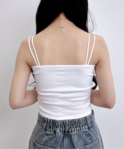 INGNI（イング）の「ベアリブキャミ（キャミソール・レディース・オフホワイト/その他18/その他/ブラック・M）」の18枚目の写真