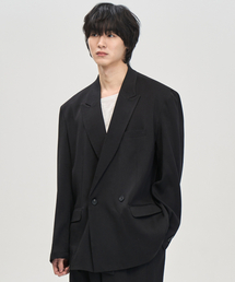 PRAIRIE（プレリー）の「ビッグダディフィットワンボタンダブルブレザー（ブラック）（テーラードジャケット）」