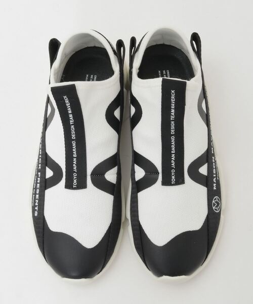 Tiara(ティアラ)の「【MAISON MAVERICK PRESENTS】DAD Slip-ons Knit Sneakers(スニーカー・レディース・ホワイト/ブラック・22.5/23/23.5)」の3枚目の写真