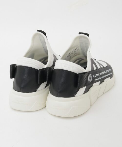 Tiara(ティアラ)の「【MAISON MAVERICK PRESENTS】DAD Slip-ons Knit Sneakers(スニーカー・レディース・ホワイト/ブラック・22.5/23/23.5)」の4枚目の写真