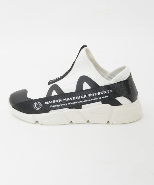 Tiara(ティアラ)の「【MAISON MAVERICK PRESENTS】DAD Slip-ons Knit Sneakers(スニーカー・レディース・ホワイト/ブラック・22.5/23/23.5)」の5枚目の写真
