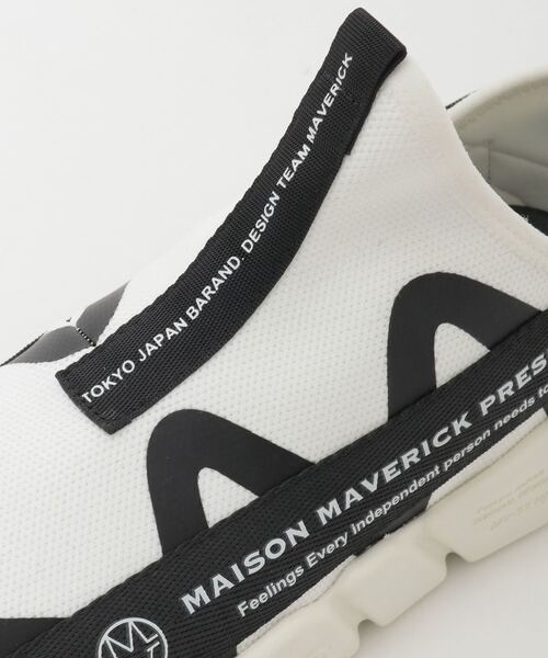 Tiara(ティアラ)の「【MAISON MAVERICK PRESENTS】DAD Slip-ons Knit Sneakers(スニーカー・レディース・ホワイト/ブラック・22.5/23/23.5)」の8枚目の写真