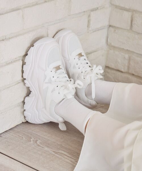 RETRO GIRL（レトロガール）の「ダッドスニーカー（その他シューズ・レディース・オフホワイト/シルバー/ブラック・MEDIUM/LARGE）」の18枚目の写真