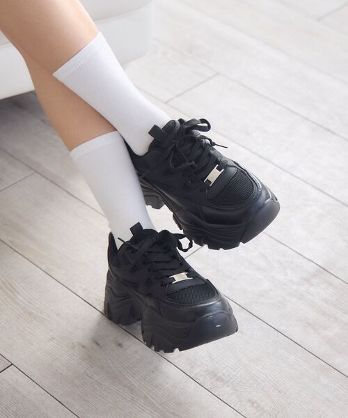 RETRO GIRL（レトロガール）の「ダッドスニーカー（その他シューズ・レディース・オフホワイト/シルバー/ブラック・MEDIUM/LARGE）」の10枚目の写真