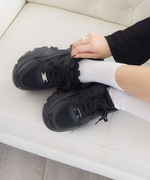 RETRO GIRL（レトロガール）の「ダッドスニーカー（その他シューズ・レディース・オフホワイト/シルバー/ブラック・MEDIUM/LARGE）」の12枚目の写真