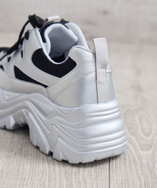 RETRO GIRL（レトロガール）の「ダッドスニーカー（その他シューズ・レディース・オフホワイト/シルバー/ブラック・MEDIUM/LARGE）」の6枚目の写真