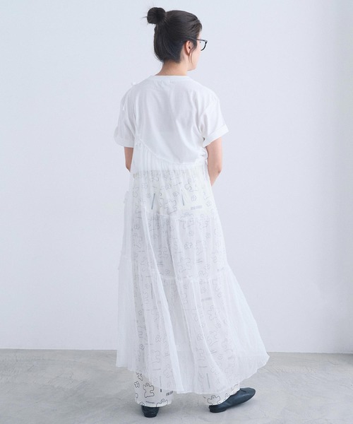 I am I in fact...(アイアムアイインファクト)の「TISSUE SKIRT(スカート・レディース・ホワイト/ブラック・FREE)」の6枚目の写真