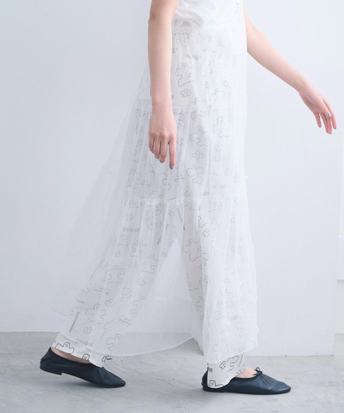 I am I in fact...(アイアムアイインファクト)の「TISSUE SKIRT(スカート・レディース・ホワイト/ブラック・FREE)」の8枚目の写真