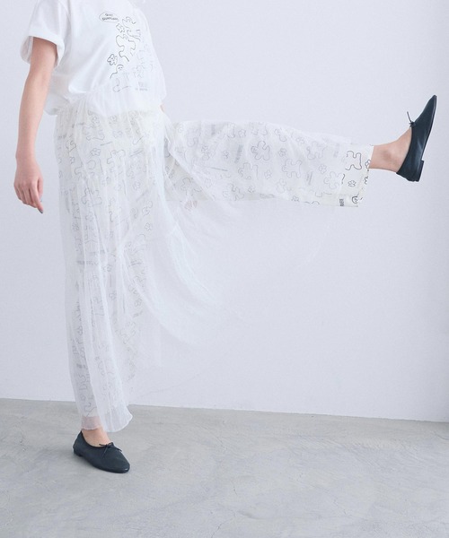 I am I in fact...(アイアムアイインファクト)の「TISSUE SKIRT(スカート・レディース・ホワイト/ブラック・FREE)」の9枚目の写真