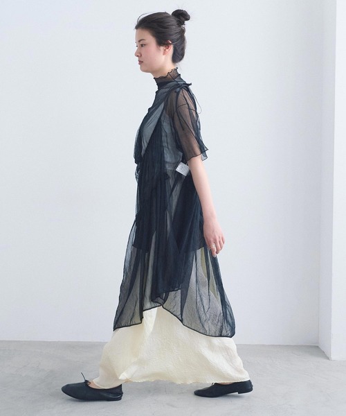 I am I in fact...(アイアムアイインファクト)の「TISSUE SKIRT(スカート・レディース・ホワイト/ブラック・FREE)」の15枚目の写真