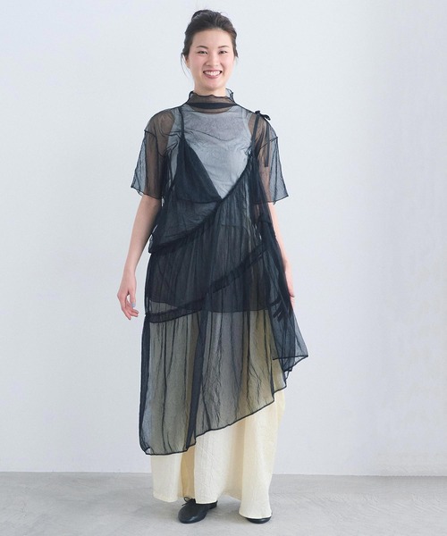 I am I in fact...(アイアムアイインファクト)の「TISSUE SKIRT(スカート・レディース・ホワイト/ブラック・FREE)」の17枚目の写真