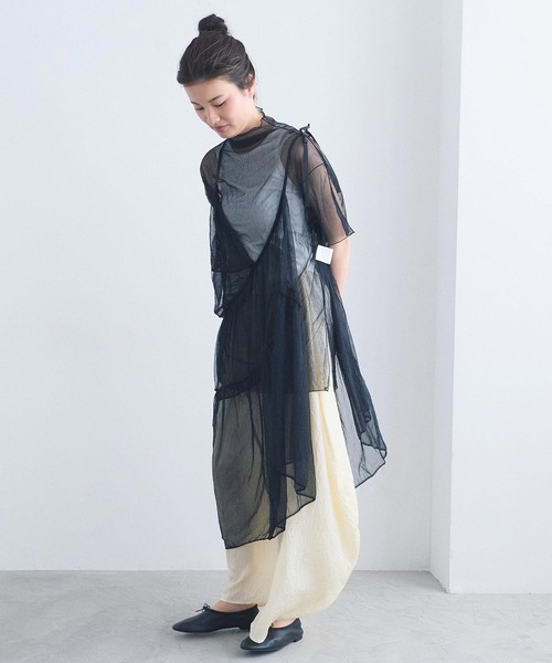 I am I in fact...(アイアムアイインファクト)の「TISSUE SKIRT(スカート・レディース・ホワイト/ブラック・FREE)」の18枚目の写真