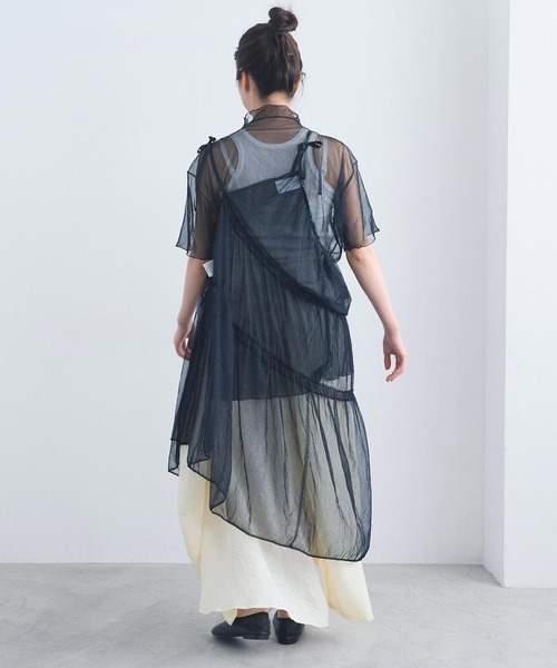 I am I in fact...(アイアムアイインファクト)の「TISSUE SKIRT(スカート・レディース・ホワイト/ブラック・FREE)」の16枚目の写真