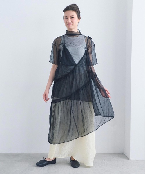 I am I in fact...(アイアムアイインファクト)の「TISSUE SKIRT(スカート・レディース・ホワイト/ブラック・FREE)」の10枚目の写真