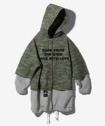 FANSHOW（ファンショー）の「MWL RAW CUT LAYERED HOODED ZIP UP - CAMO（パーカー）」