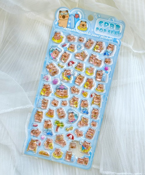 3Dぷっくりカピバラシール（ステッカー/テープ）｜LAC-VERT（ラック