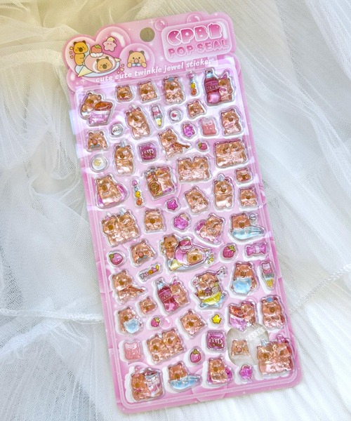 3Dぷっくりカピバラシール（ステッカー/テープ）｜LAC-VERT（ラック