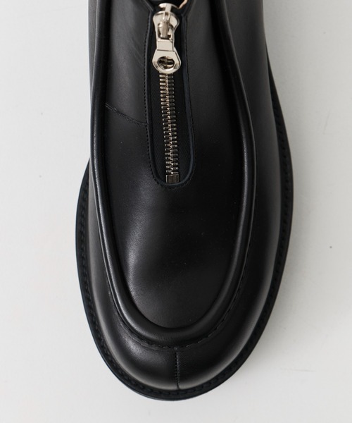 foot the coacher（フットザコーチャー）の「【foot the coacher / フットザコーチャー】FRONT-ZIP MOCCASIN（ブーツ・メンズ・ブラック・7h/8h/9h）」の4枚目の写真