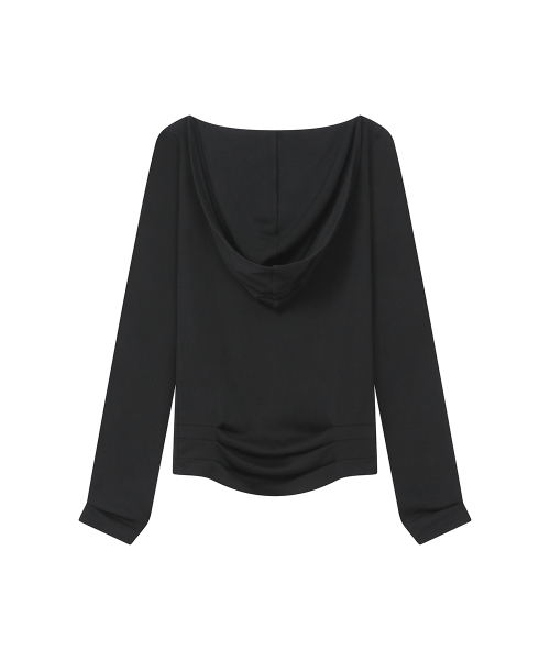 Miseki SEOUL(ミセキソウル)の「Cowl hoodie long sleeve BLACK(Tシャツ/カットソー・レディース・その他・1/2)」の3枚目の写真