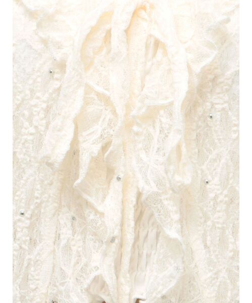 EMODA（エモダ）の「ドットラッフルフリルクロップトップ（Tシャツ/カットソー・レディース・ブラック/イエロー/グレー/ホワイト・FREE）」の17枚目の写真