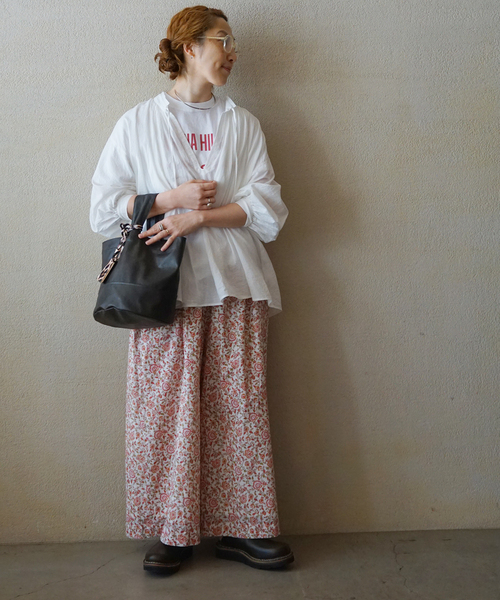 JOURNAL STANDARD LUXE（ジャーナルスタンダード　ラックス）の「ローンギャザーブラウス（シャツ/ブラウス・レディース・ホワイト/ブラック・FREE）」の8枚目の写真