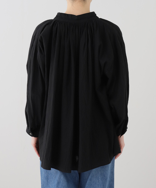 JOURNAL STANDARD LUXE（ジャーナルスタンダード　ラックス）の「ローンギャザーブラウス（シャツ/ブラウス・レディース・ホワイト/ブラック・FREE）」の11枚目の写真