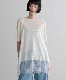 レディースのTシャツ/カットソー（ホワイト/白色系・袖なし