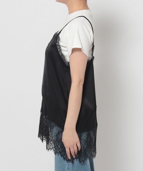 LOWRYS FARM（ローリーズファーム）の「サテンレースキャミ 664226（Tシャツ/カットソー・レディース・アイボリー/ブラック・FREE）」の15枚目の写真