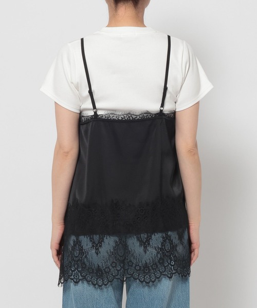 LOWRYS FARM（ローリーズファーム）の「サテンレースキャミ 664226（Tシャツ/カットソー・レディース・アイボリー/ブラック・FREE）」の16枚目の写真