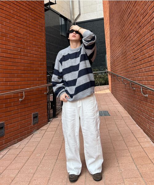 CACTUSDONUTMARKET(カクタスドーナツマーケット)の「Embroidery Hairy Stripe Sweater-Melange gray(ニット/セーター・レディース・その他・MEDIUM/LARGE)」の8枚目の写真