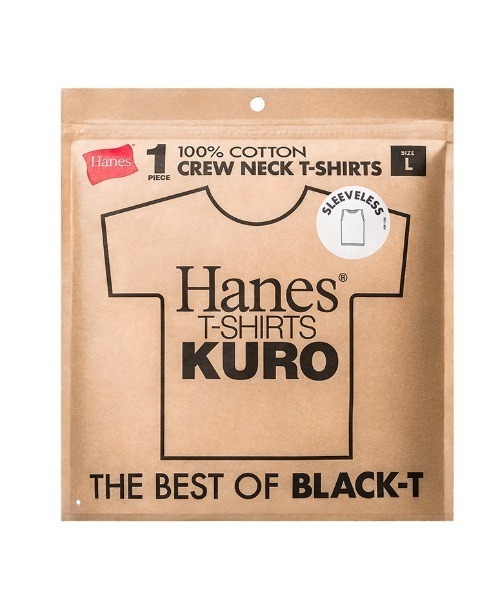 HANES(ヘインズ)の「Hanes/ヘインズ/1P Hanes T-SHIRTS KURO(Tシャツ/カットソー・メンズ・ブラック・M/XL/S/L)」の6枚目の写真