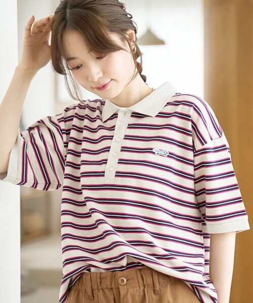 coen(コーエン)の「【PENNEYS(ぺニーズ)別注】ベーシックアソート半袖ポロシャツ(ポロシャツ・レディース・ナチュラル/その他2/その他1/オレンジ/ブラック/ブラウン・L/M)」の6枚目の写真