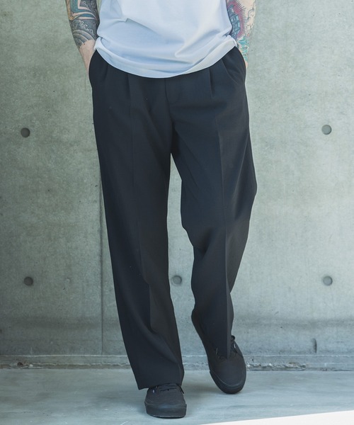 MR.OLIVE(ミスターオリーブ)の「QUICK DRY MATERIAL / 2TACK STRAIGHT EASY PANTS / M262109(スラックス・メンズ・ブラック/カーキ・SMALL/MEDIUM/LARGE)」の5枚目の写真