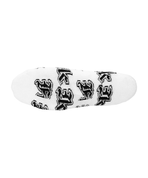 HUF（ハフ）の「FUCK IT OLD ENGLISH SOCKS（ソックス/靴下・メンズ・ホワイト/ブラック・O/S）」の3枚目の写真