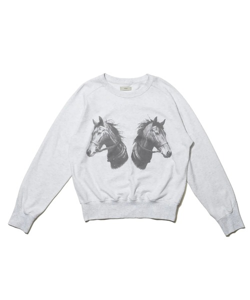 STEAF（スティーフ）の「PACK ANIMAL SWEAT（スウェット・メンズ・ホワイト/グレー・L/M）」の2枚目の写真