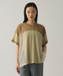 Ray BEAMS | メッシュ キリカエ ビッグ Tシャツ(Tシャツ/カットソー)