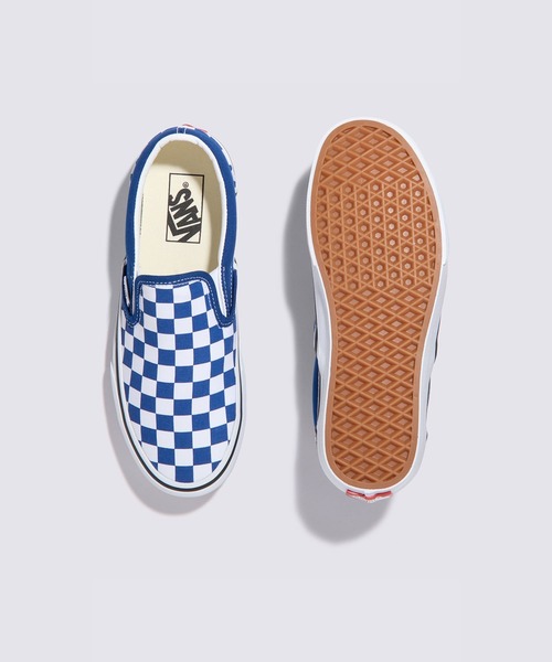 VANS（バンズ）の「クラシック スリッポン / Classic Slip-On CHECKERBOARD T VN000DAH7WM1（スリッポン・メンズ・ブルー・4.5/5.5/6）」の3枚目の写真