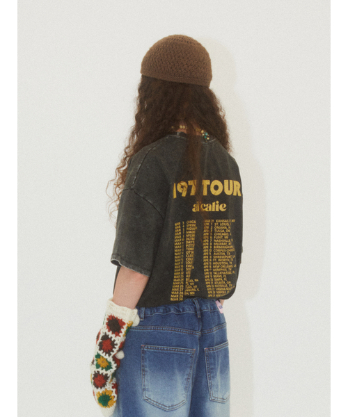 WASHING TOUR GRAPHIC T-SHIRT BLACK